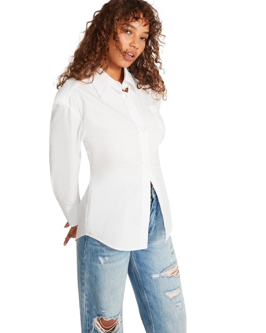 Camisas Steve Madden Nadia Mujer Blancas | ES XV3416